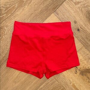 Women's Red Booty Shorts